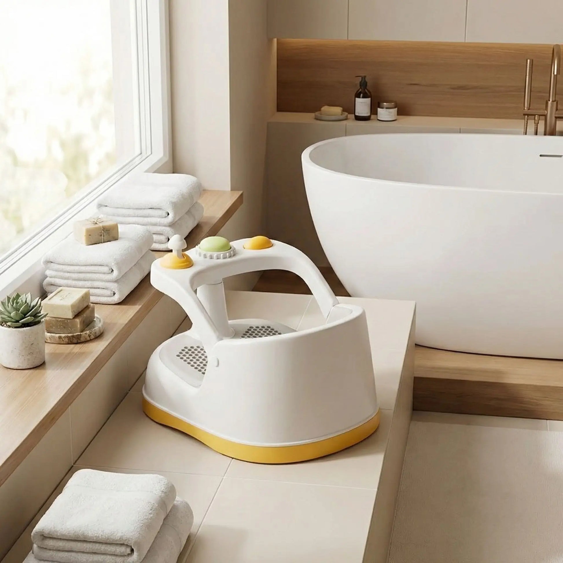 Siège de bain bébé avec ventouses antidérapantes