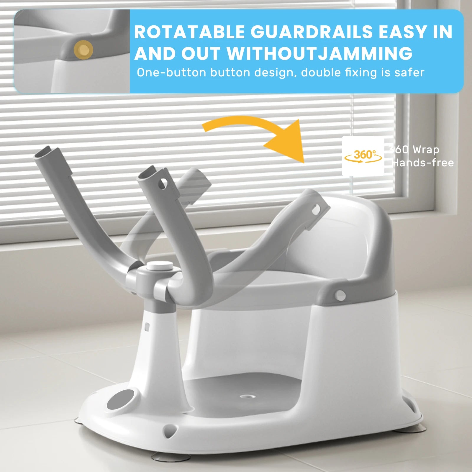 Siège de bain bébé sécurisé et confortable