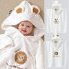 Sortie de bain bébé coton doux capuche