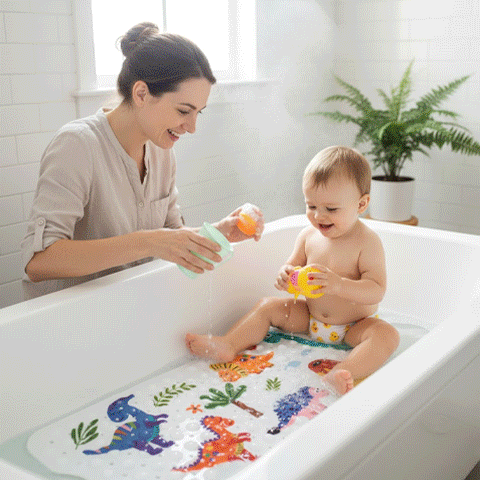 Tapis de bain pour bébé| Antidérapant Sécurisé™