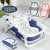 Thermomètre numérique bleu pour baignoire bébé.
