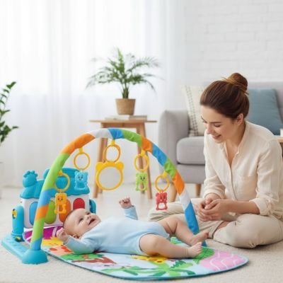 Arche d'éveil avec maman et son bebe