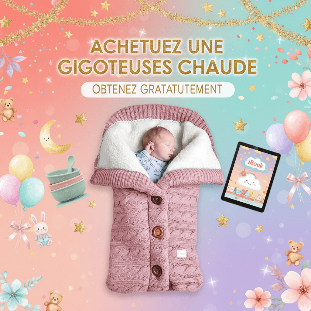 gigoteuse chaude avec décoration luxueuse pour bébé