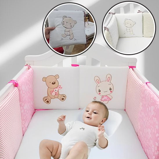 6Pcs/Set Baby Bed Protector Crib Bumper Pads Baby Bed Bumper Kids Safety Bed Around Cotton Blend Crib Anti-collision Anti-fall