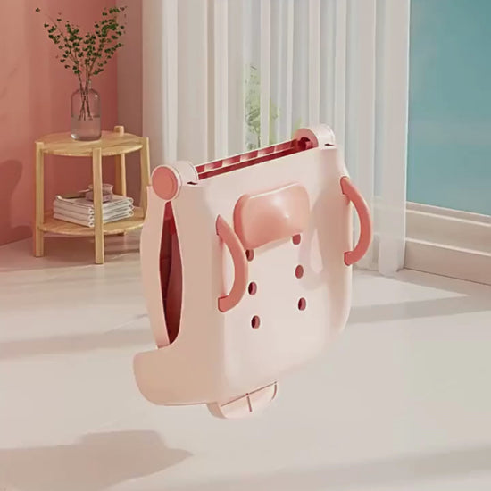 Siège shampooing enfant pliable design cartoon ludique

