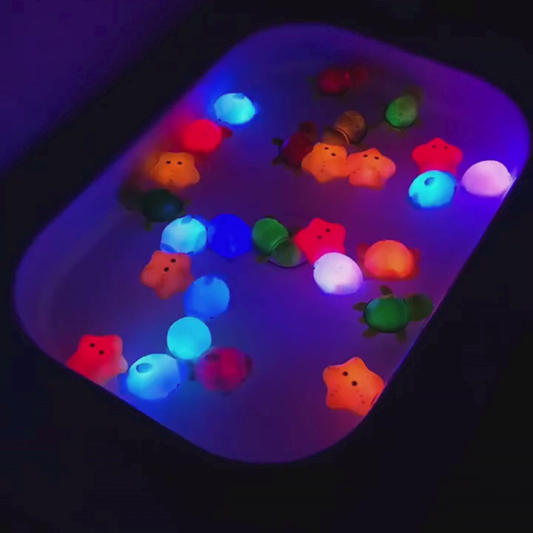 : Lot grenouilles flottantes lumineuses caoutchouc souple enfants