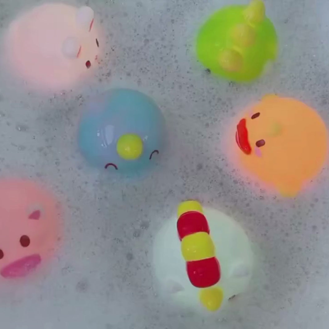 Démonstration jouets de bain lumineux