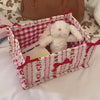 Panier de rangement bébé rose coton doux