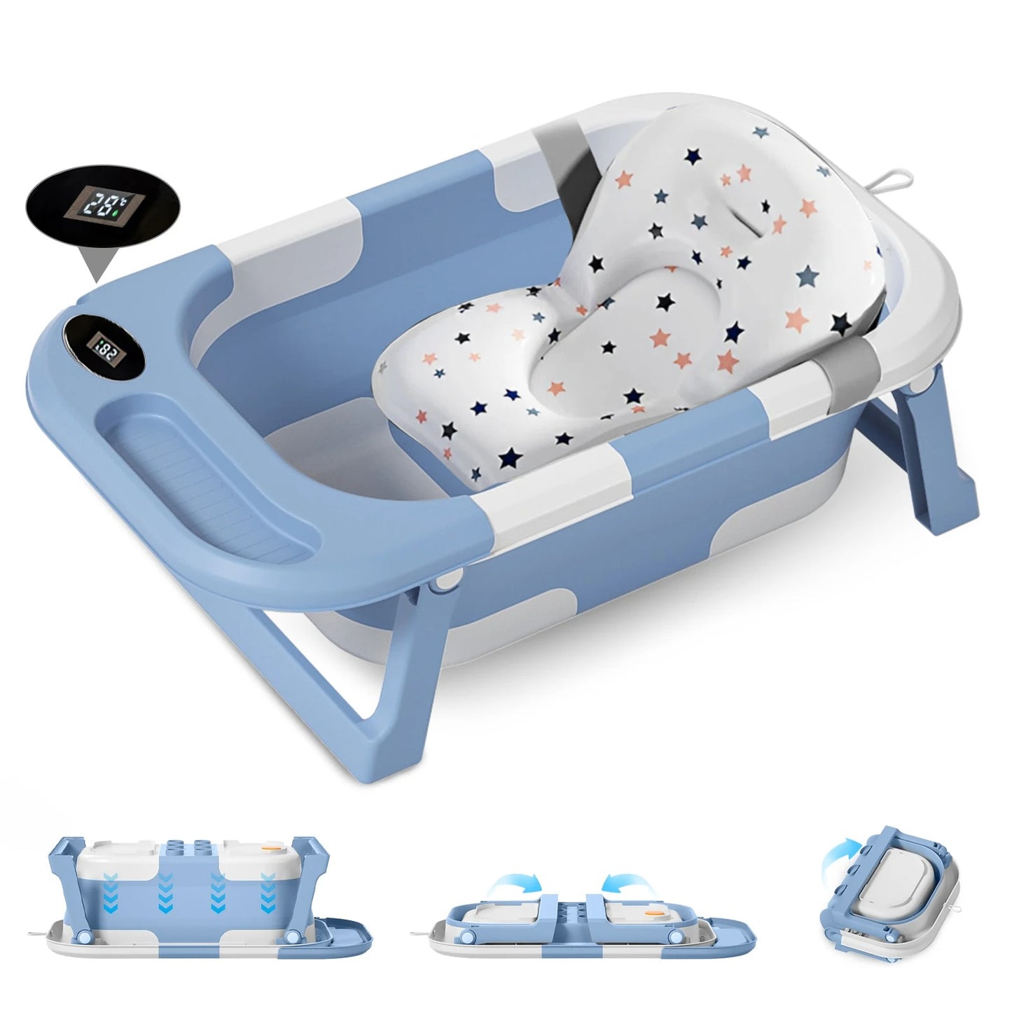 Baignoire pliable pour bébé ™ | Thermomètre intégré